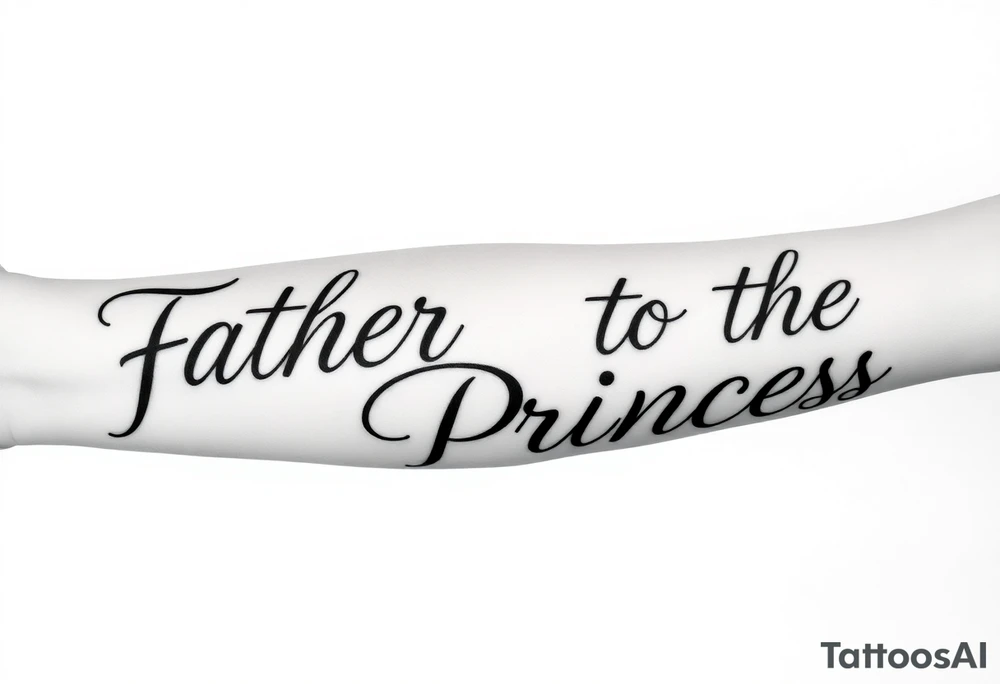Father to the Princess tattoo idea