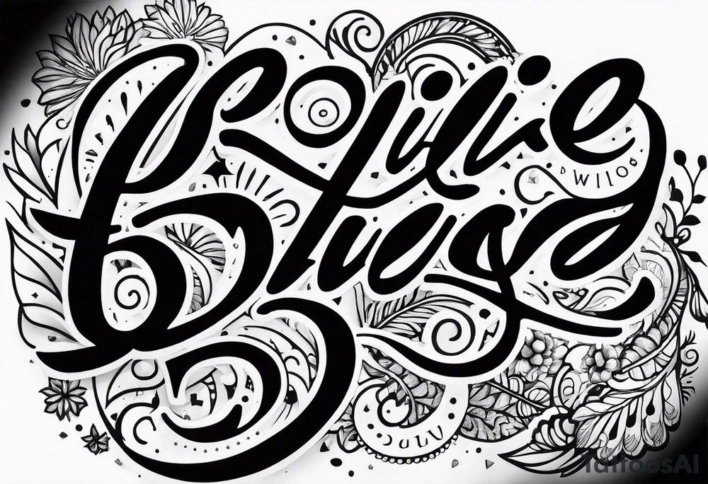 Pura vida letters changed with spirituality tattoo idea