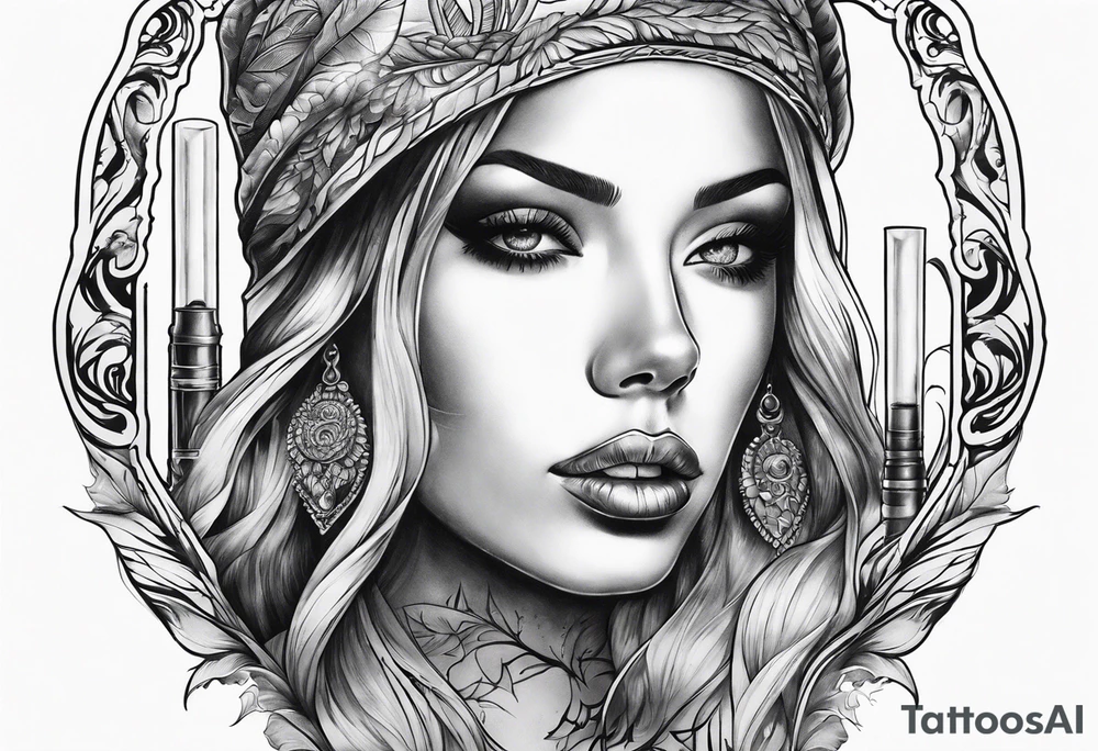 glass blunt smoke tattoo idea