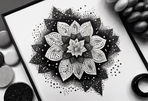 Glitter crystal cluster dreamland tattoo idea