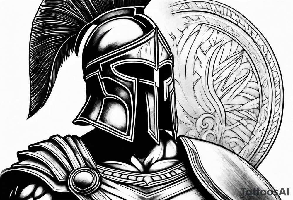 spartan warrior tattoo idea
