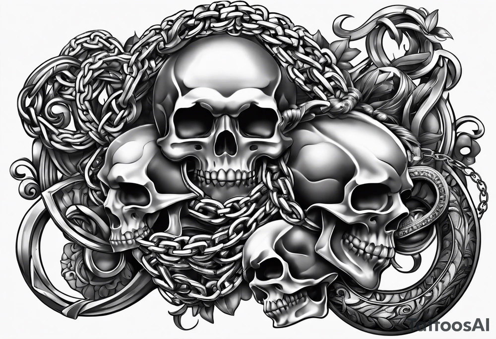 chains linked tattoo idea