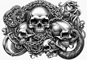 chains linked tattoo idea