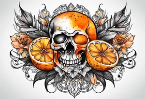 orange fire tattoo idea