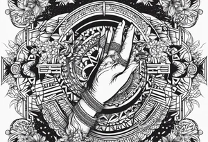 Hands divine breath of life tattoo idea