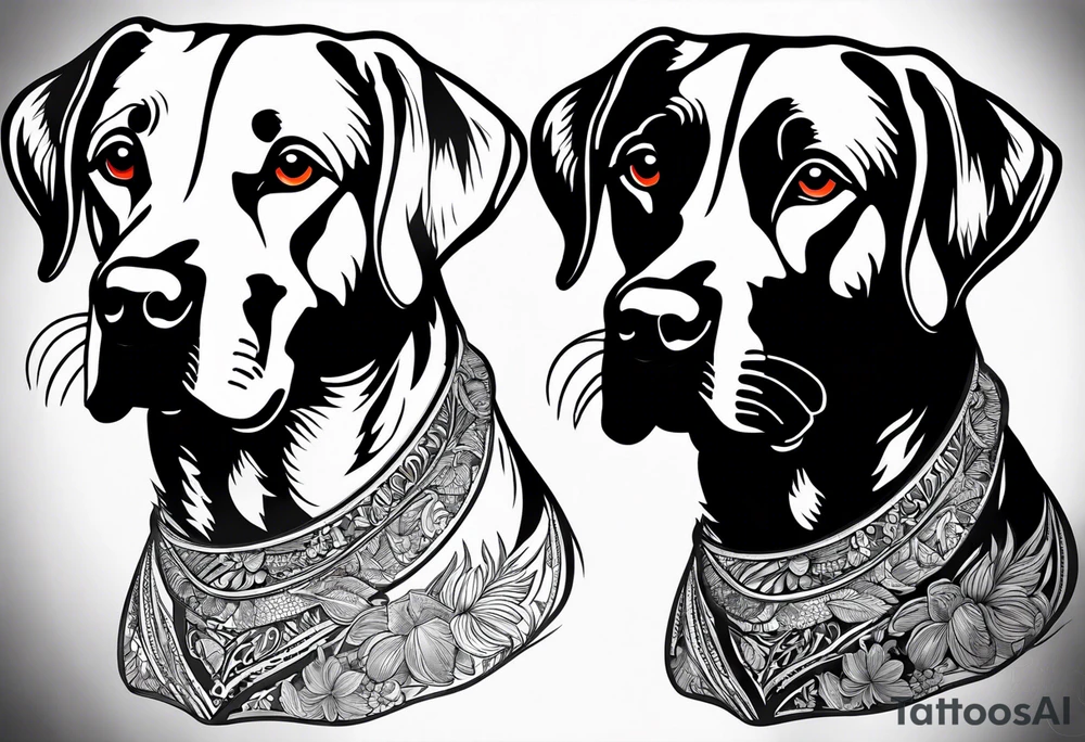 Black Labrador tattoo idea