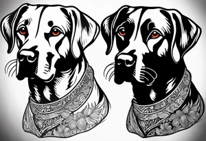 Black Labrador tattoo idea