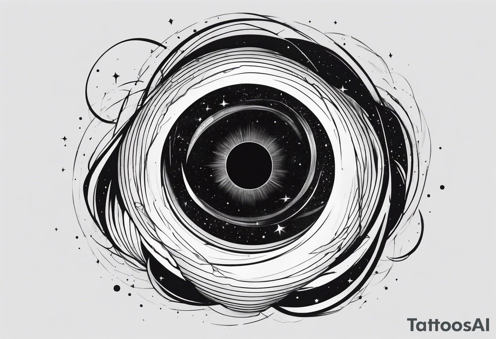 black hole absorbing things around put on my forearm tattoo idea