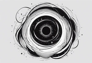 black hole absorbing things around put on my forearm tattoo idea