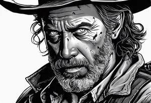 The walking dead rick small tattoo idea