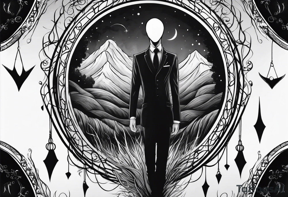 Slender man creepy tattoo idea