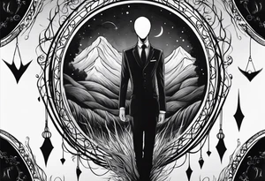 Slender man creepy tattoo idea