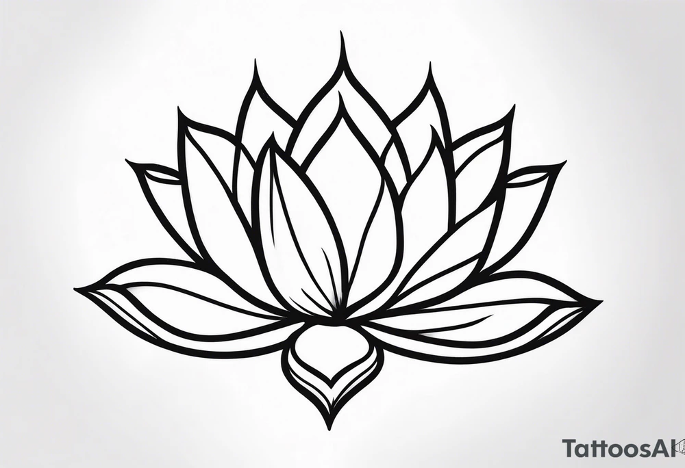 white lotus flower line tattoo tattoo idea