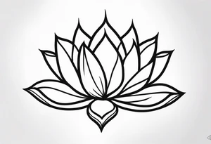 white lotus flower line tattoo tattoo idea