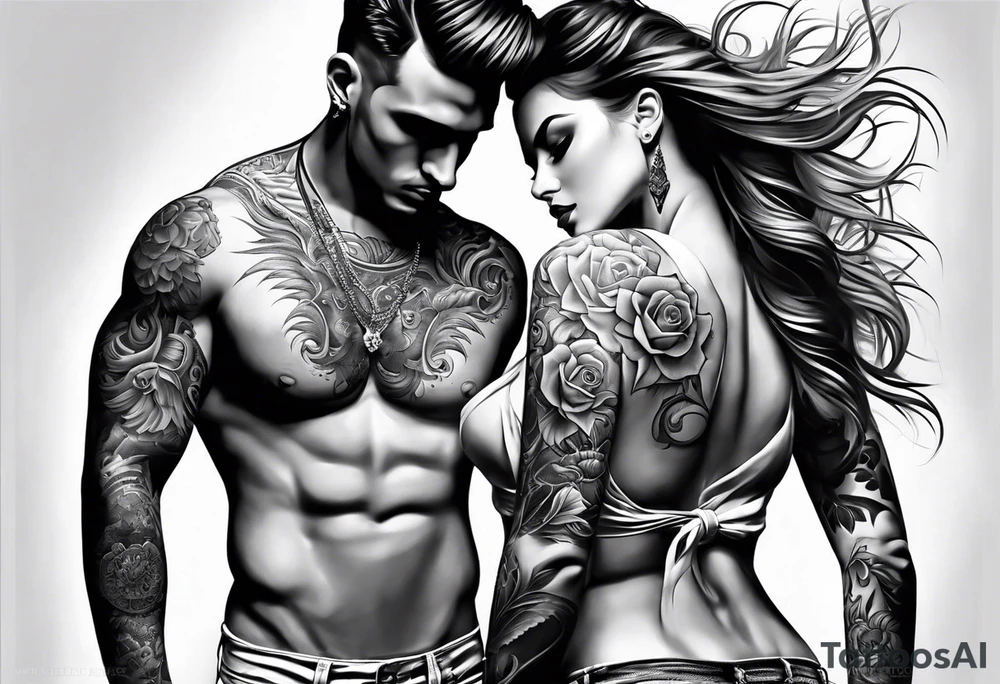 italian male twins about loving women on ankles tattoo idea
