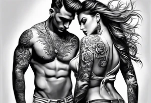 italian male twins about loving women on ankles tattoo idea