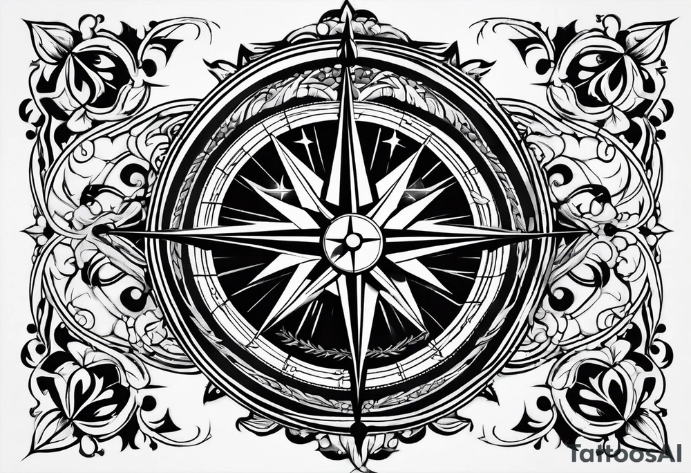 compass rose tattoo idea