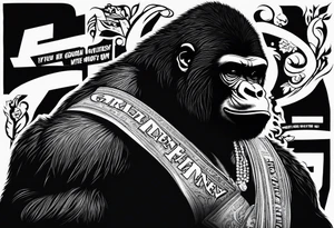 Jimenez with money gorillas tattoo idea