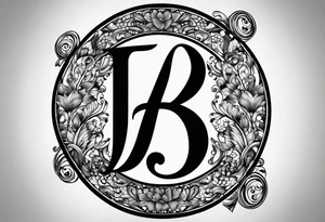 Letter "B" with the Letters "T" in one of the circles inside the B and an "E" in the the circle below the first 1 tattoo idea