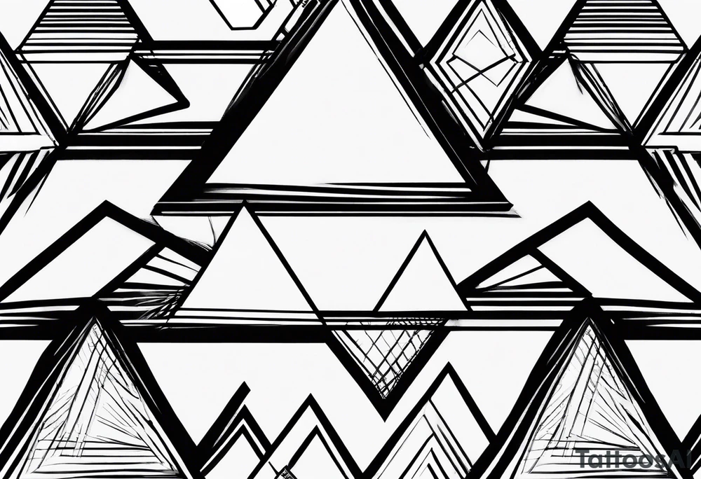 A triangle with nothing inside of it very simple, just a 10 lines tattoo idea A triangle with nothing inside of it very simple, just a 10 lines tattoo idea