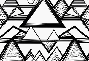 A triangle with nothing inside of it very simple, just a 10 lines tattoo idea