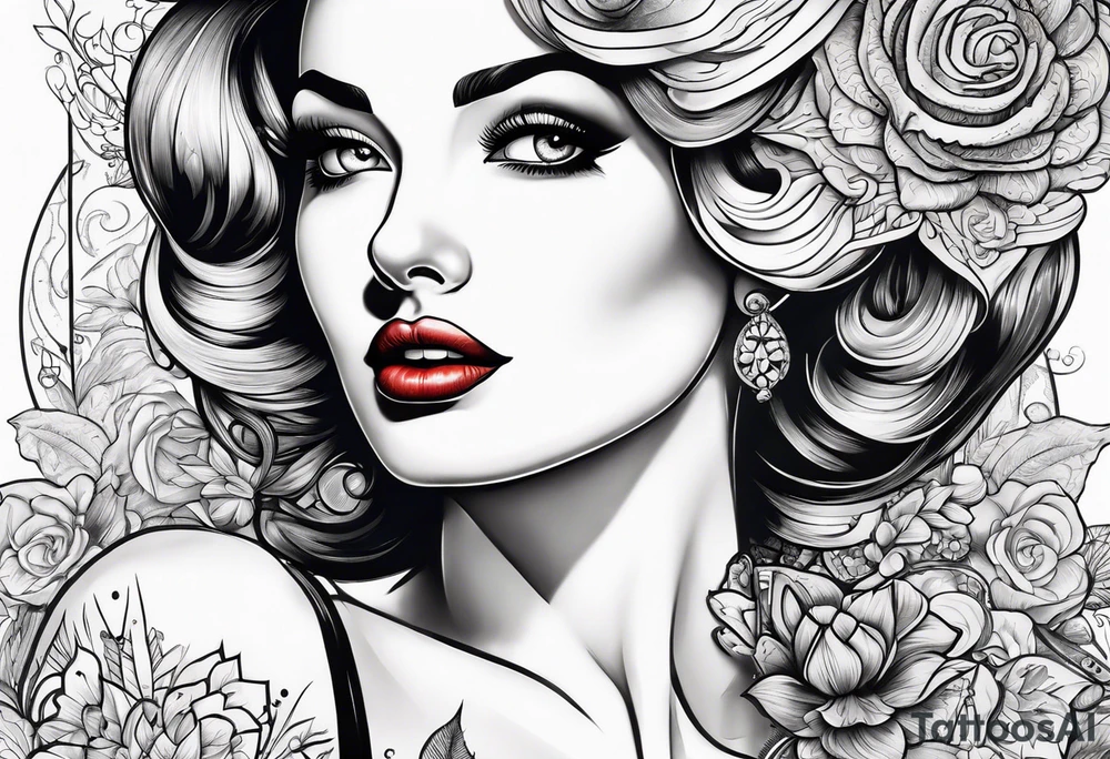 Pin up tattoo idea