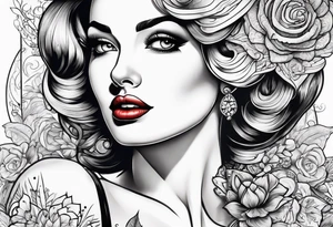 Pin up tattoo idea