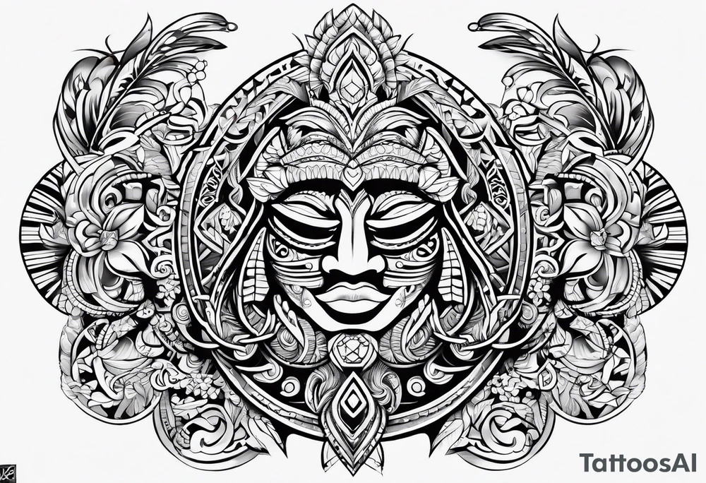 Polynesian chest tattoo tattoo idea