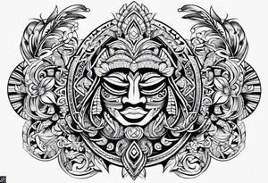 Polynesian chest tattoo tattoo idea