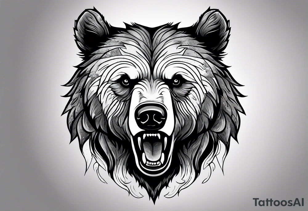 Climbing grizzly bear tattoo tattoo idea