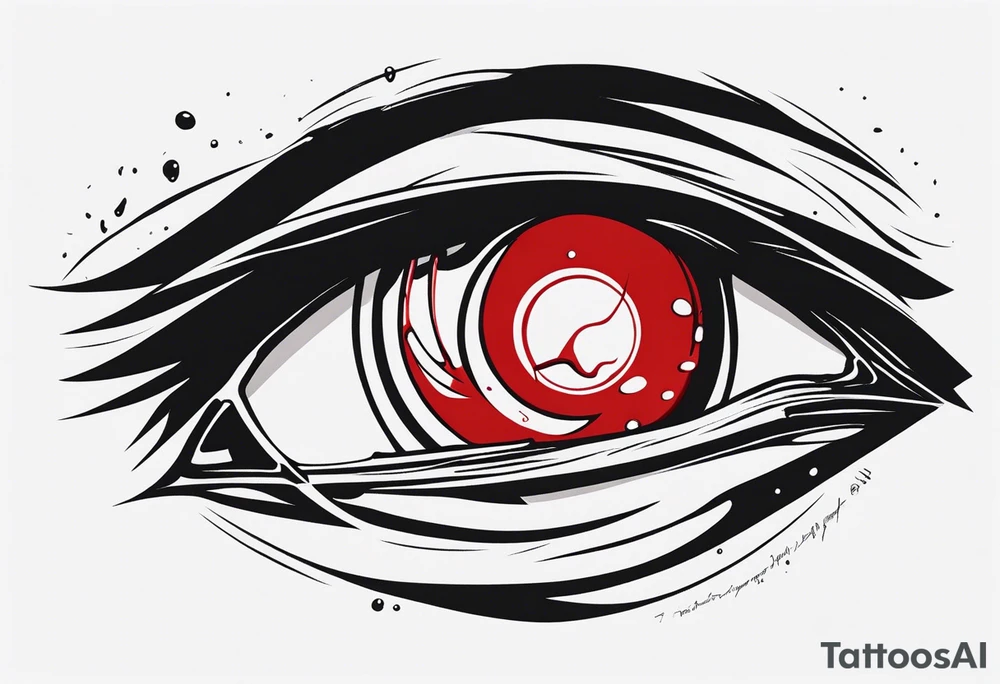 Bloody tears flow from Alucard's eye in Hellsing tattoo idea