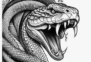 snake biting vein tattoo idea