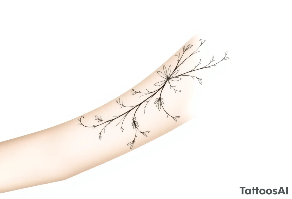 Лилии и размытые линии tattoo idea