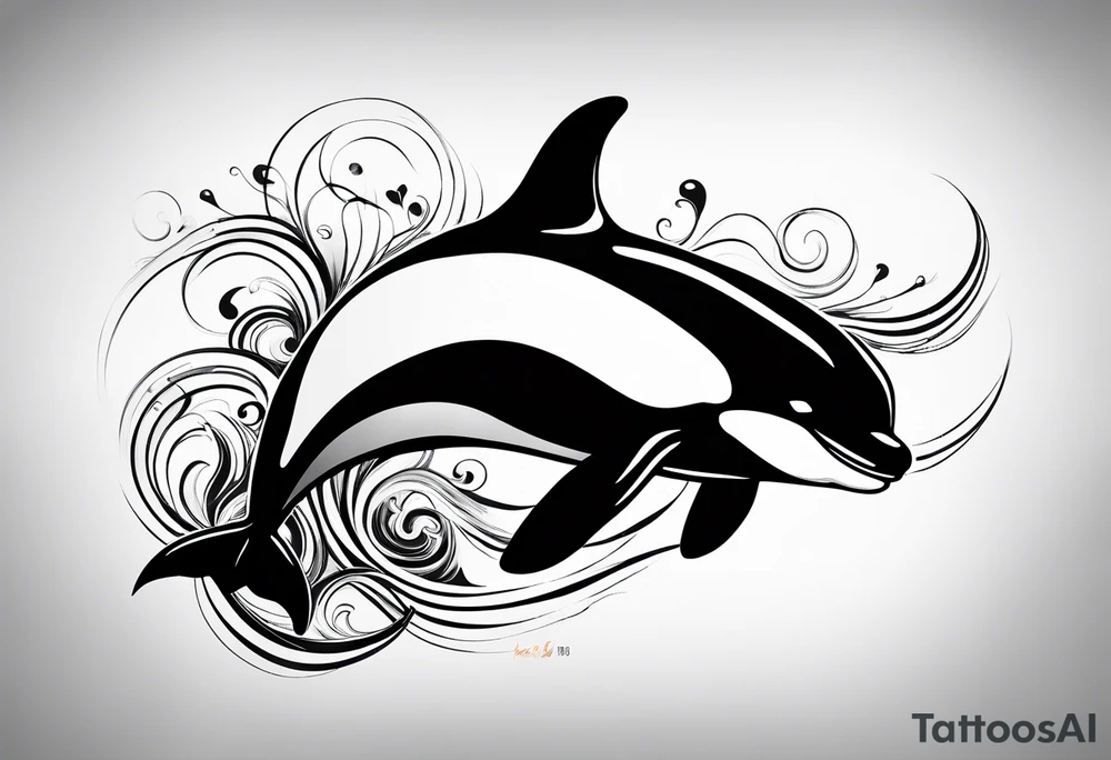 Orca whale tattoo idea