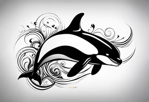 Orca whale tattoo idea