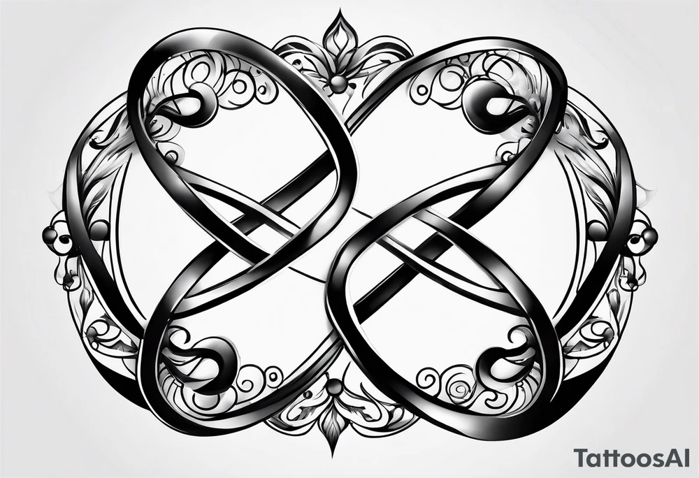 Infinity symbol with suckers tattoo idea
