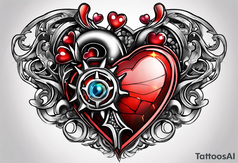 Transformation heart tattoo idea