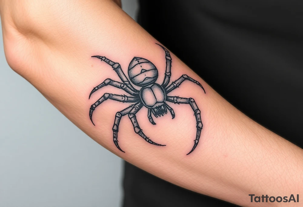Spider wrapped its prey tattoo idea