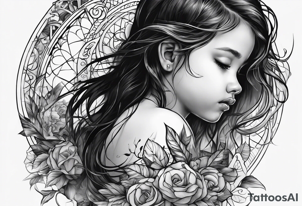 sad child tattoo idea