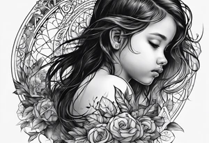 sad child tattoo idea