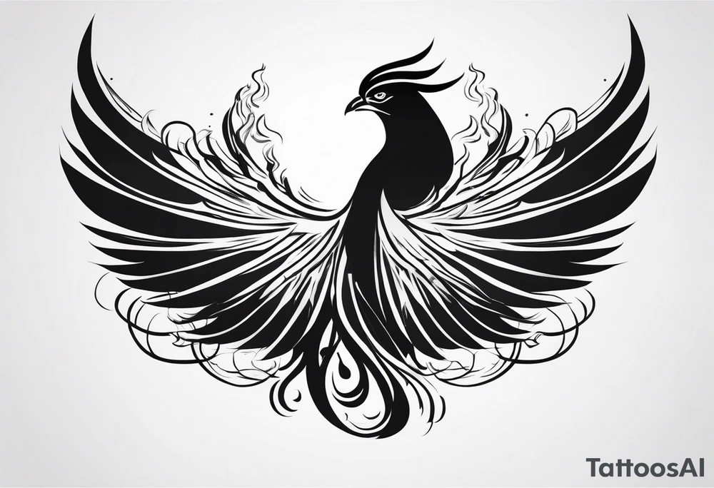 Phoenix Rising: The phoenix, which rises from its own ashes, tattoo idea