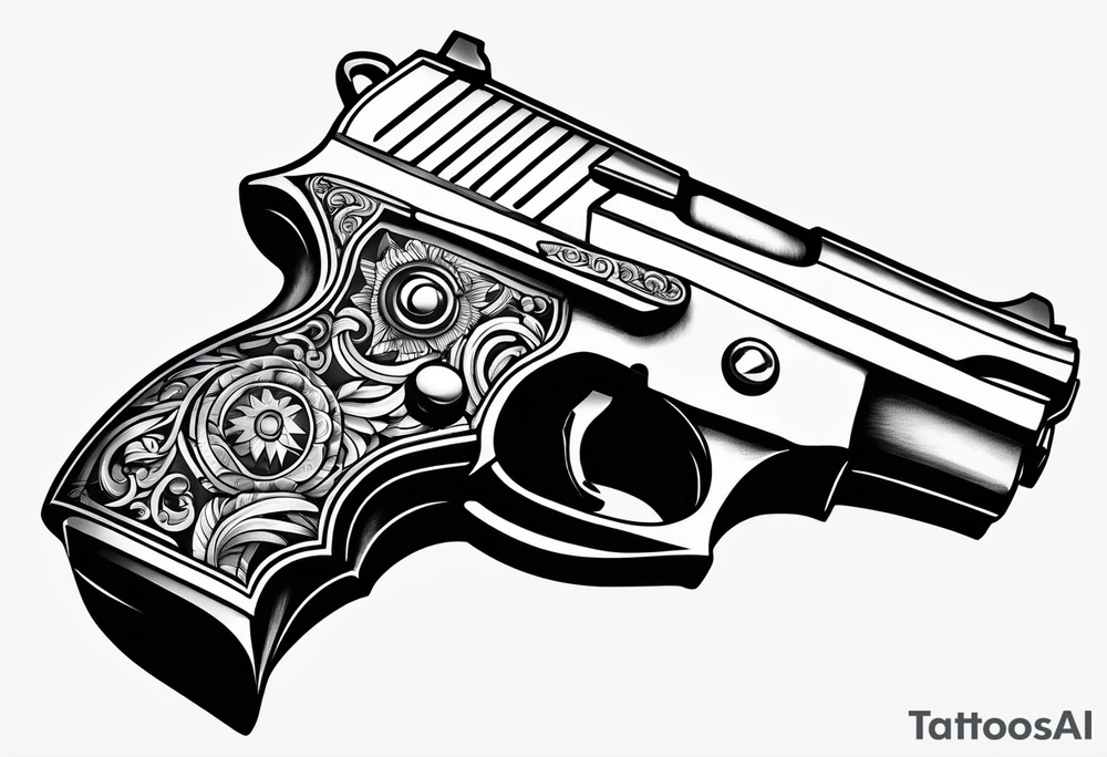 hand gun tattoo idea
