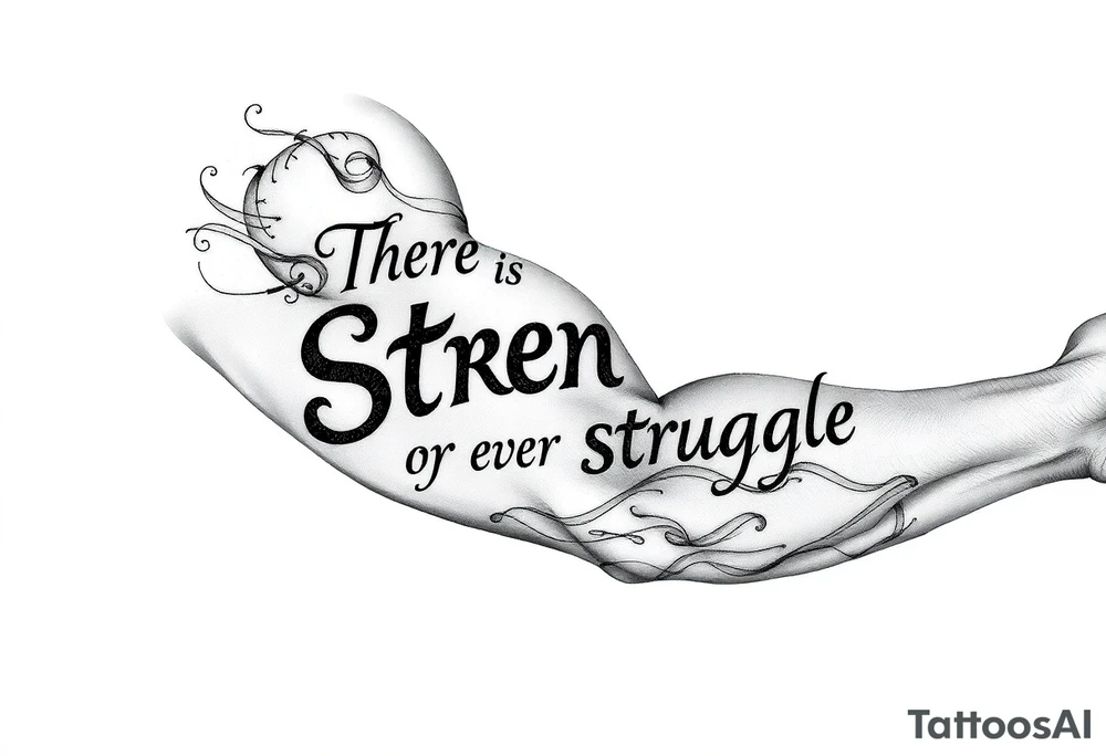 There is Strength in every struggle tattoo idea