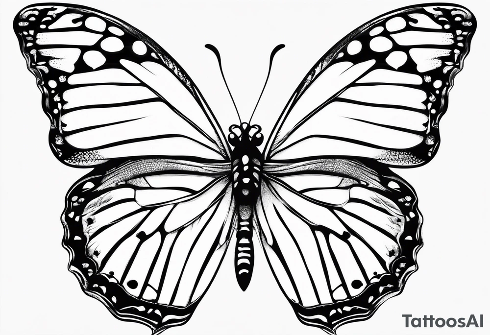 Butterfly not girly tattoo idea