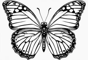 Butterfly not girly tattoo idea