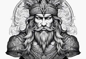 full body strong mythical giant with one eye tattoo idea