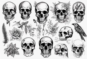 Naturalist skeleton tattoo idea