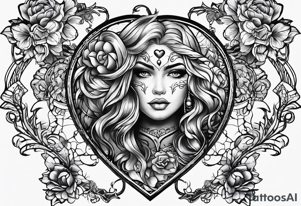 Integrity, strength, broken heart ,survivor symbolism tattoo idea