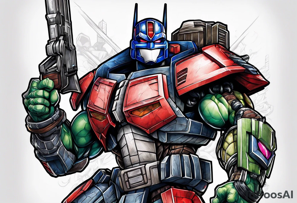 Optimus prime, ninja turtles tattoo idea