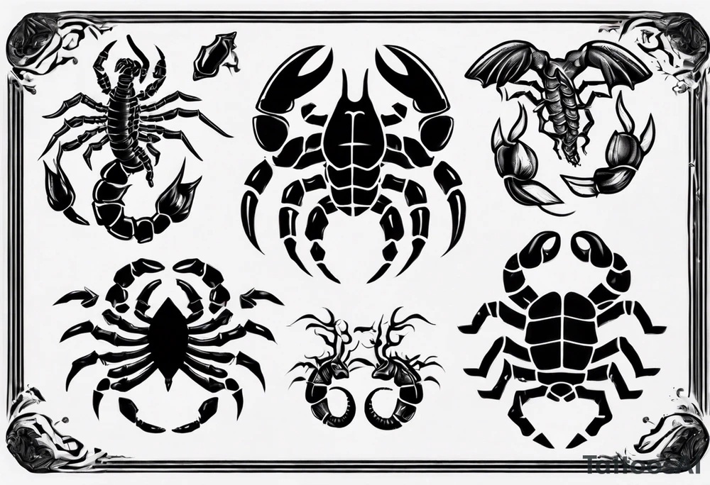 scorpio
 sign tattoo idea